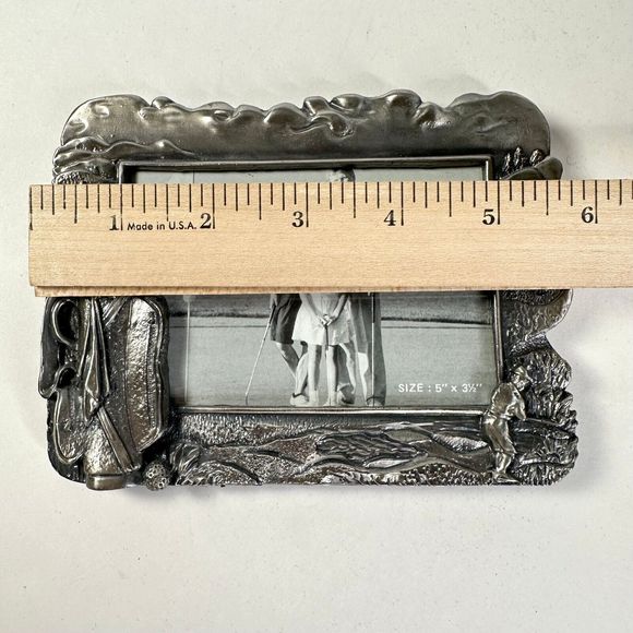 New Silver Golf-Themed Picture Frame for 5" x 3 1/2" Photo - Picture 4 of 5